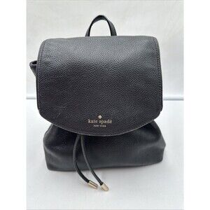 Kate Spade WKRU3939 Black Pebble Leather Mulberry Street Breezy Small Backpack